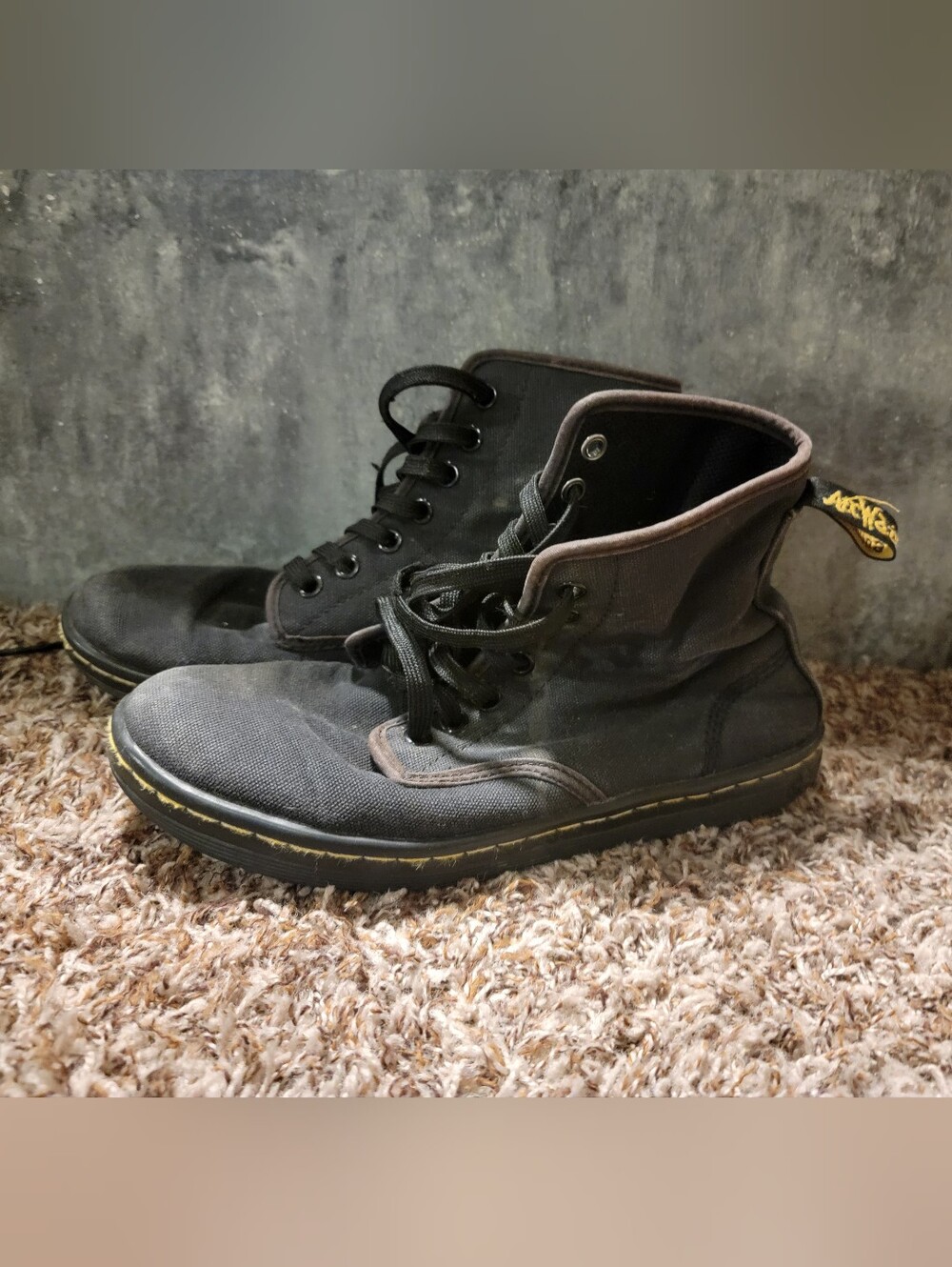 Dr.Martens Shoreditch Black Canvas Boots Women's 6